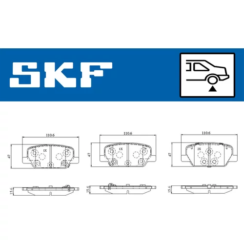 Sada brzdových platničiek kotúčovej brzdy VKBP 91440 A /SKF/ - obr. 1