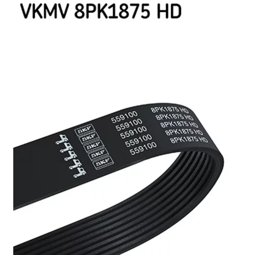 Ozubený klinový remeň SKF VKMV 8PK1875 HD