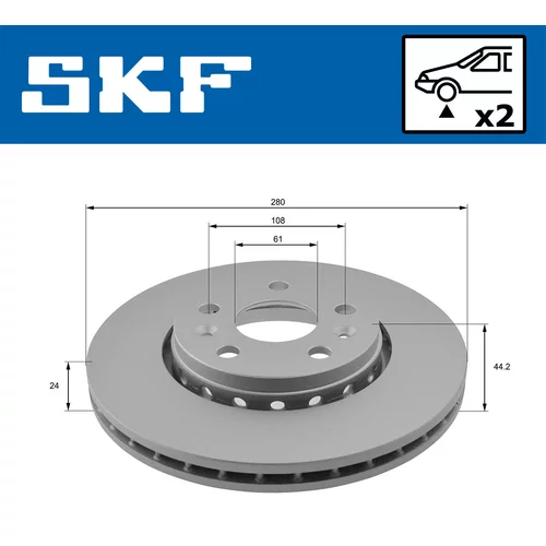Brzdový kotúč VKBD 80017 V2 /SKF/ - obr. 1