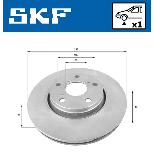 Brzdový kotúč VKBD 80078 V1 /SKF/ - obr. 1