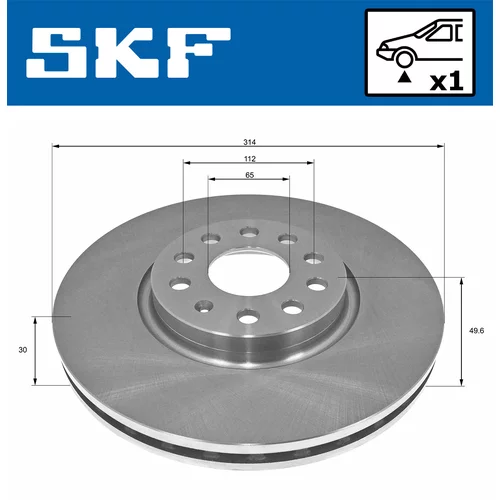 Brzdový kotúč VKBD 80171 V1 /SKF/ - obr. 1