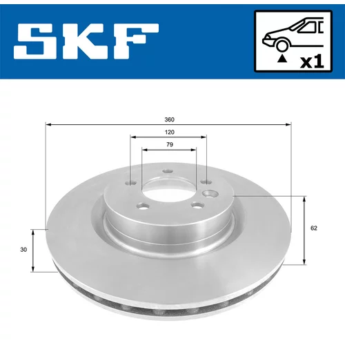 Brzdový kotúč VKBD 80219 V1 /SKF/ - obr. 1