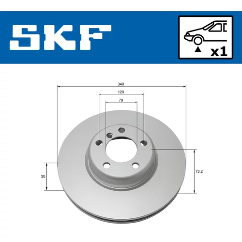 Brzdový kotúč VKBD 80297 V1 /SKF/ - obr. 1