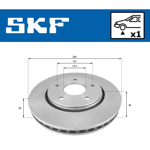 Brzdový kotúč VKBD 80312 V1 /SKF/ - obr. 1