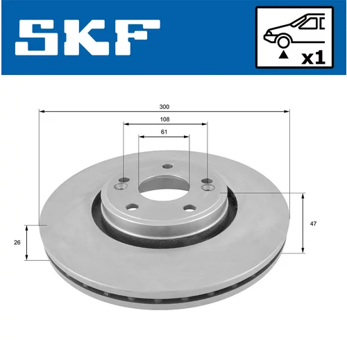Brzdový kotúč VKBD 80338 V1 /SKF/ - obr. 1