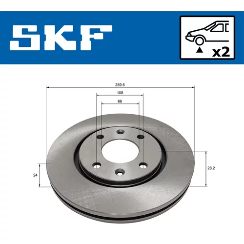 Brzdový kotúč VKBD 80544 V2 /SKF/ - obr. 1