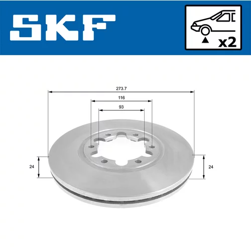 Brzdový kotúč VKBD 80733 V2 /SKF/ - obr. 1