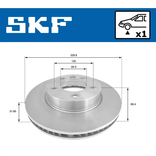 Brzdový kotúč VKBD 81057 V1 /SKF/ - obr. 1
