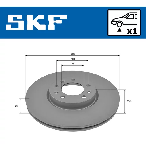 Brzdový kotúč VKBD 81299 V1 /SKF/ - obr. 1