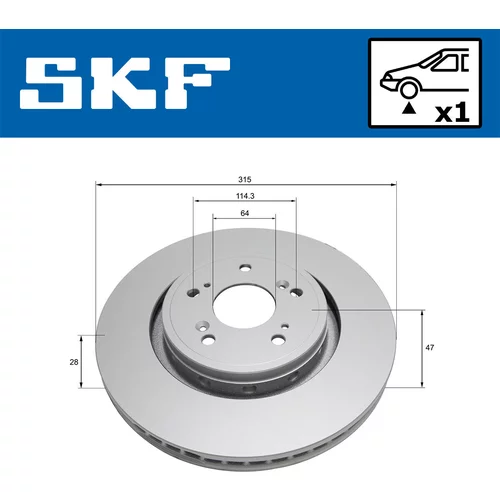 Brzdový kotúč SKF VKBD 81303 V1