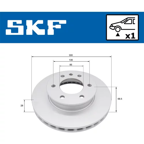 Brzdový kotúč SKF VKBD 81395 V1