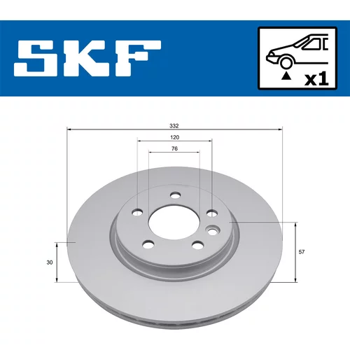 Brzdový kotúč SKF VKBD 81403 V1