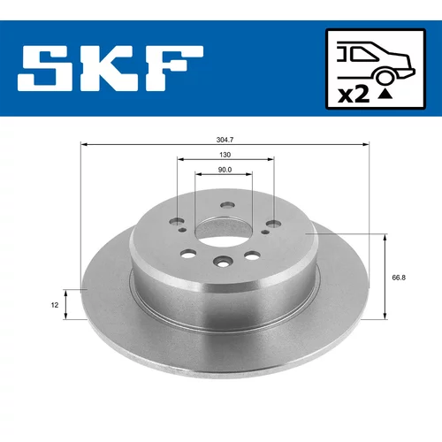 Brzdový kotúč VKBD 90069 S2 /SKF/ - obr. 1