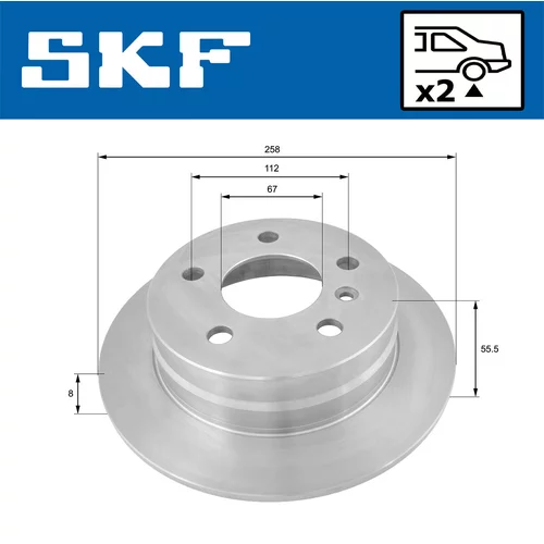 Brzdový kotúč VKBD 90083 S2 /SKF/ - obr. 1