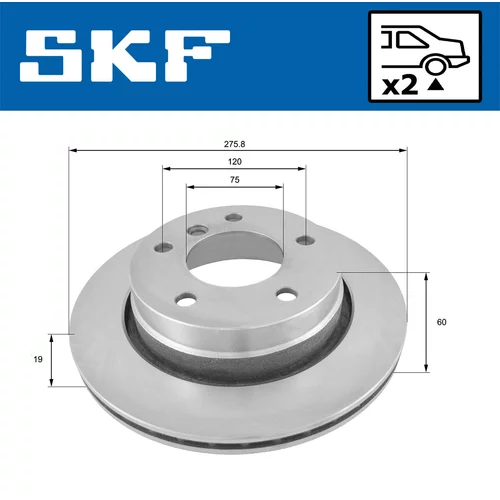Brzdový kotúč VKBD 90192 V2 /SKF/ - obr. 1
