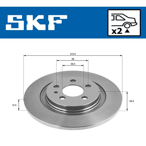 Brzdový kotúč VKBD 90247 S2 /SKF/ - obr. 1