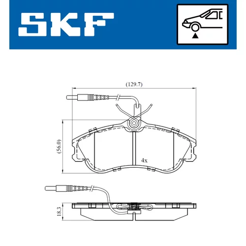 Sada brzdových platničiek kotúčovej brzdy VKBP 80281 E /SKF/ - obr. 1