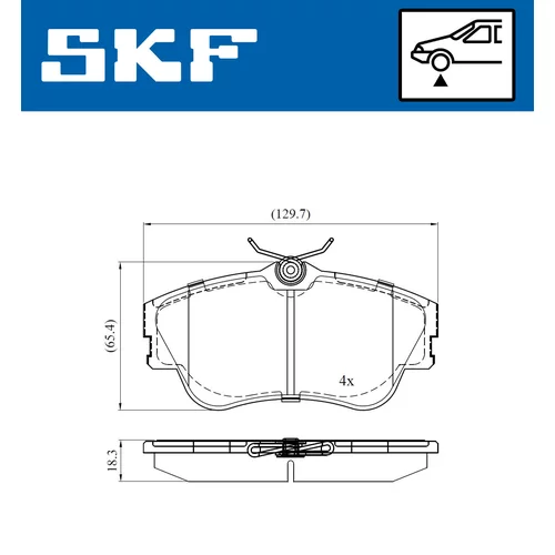 Sada brzdových platničiek kotúčovej brzdy VKBP 80321 /SKF/ - obr. 1