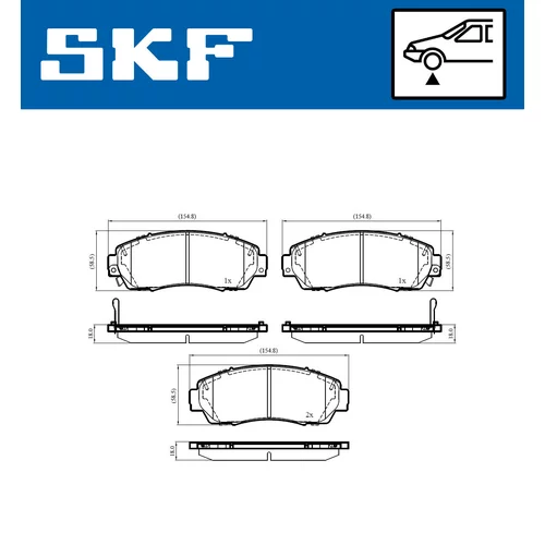Sada brzdových platničiek kotúčovej brzdy VKBP 80533 A /SKF/ - obr. 6