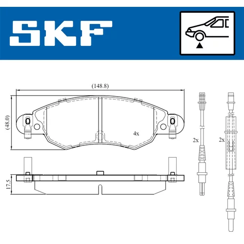 Sada brzdových platničiek kotúčovej brzdy VKBP 80607 E /SKF/ - obr. 6
