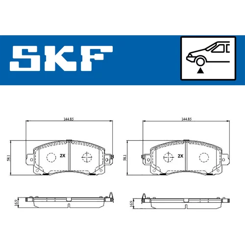 Sada brzdových platničiek kotúčovej brzdy VKBP 81383 A /SKF/ - obr. 1