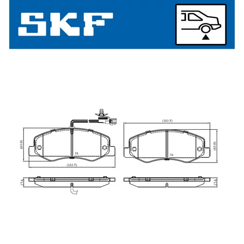 Sada brzdových platničiek kotúčovej brzdy VKBP 90164 E /SKF/ - obr. 6