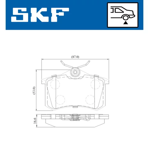 Sada brzdových platničiek kotúčovej brzdy VKBP 90209 /SKF/ - obr. 1