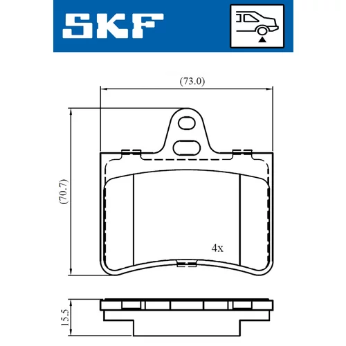 Sada brzdových platničiek kotúčovej brzdy VKBP 90400 /SKF/ - obr. 6