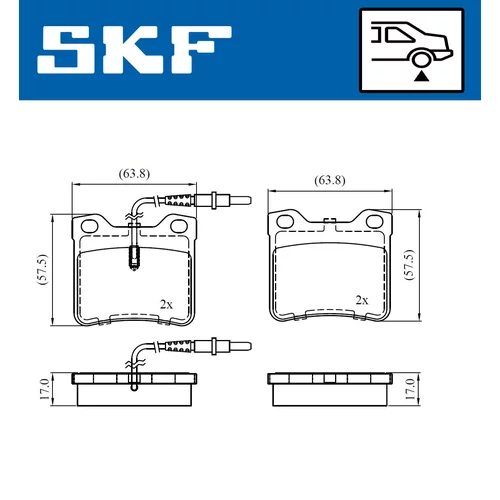Sada brzdových platničiek kotúčovej brzdy VKBP 91059 E /SKF/ - obr. 1