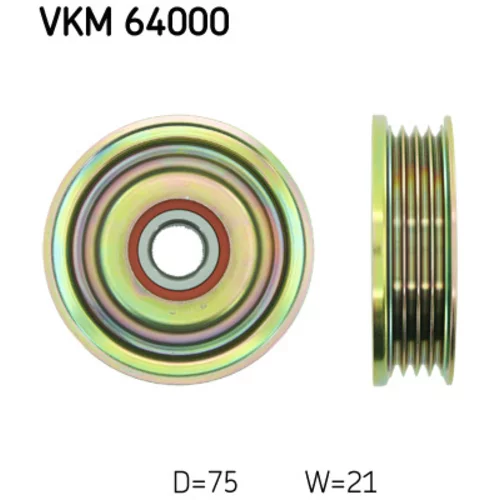 Vratná/vodiaca kladka rebrovaného klinového remeňa SKF VKM 64000
