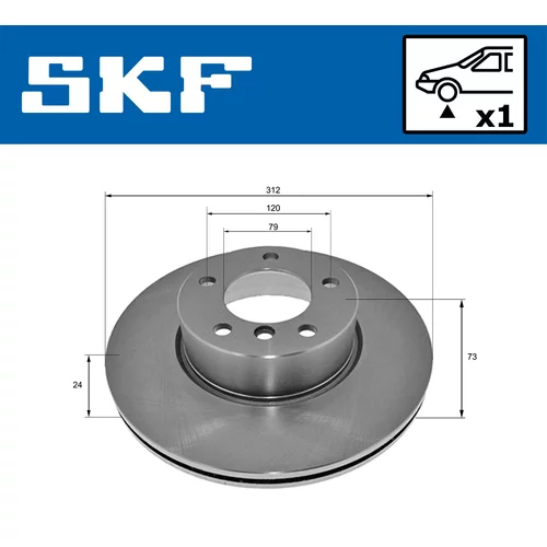 Brzdový kotúč VKBD 80039 V1 /SKF/ - obr. 1