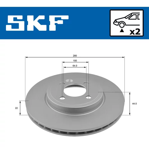 Brzdový kotúč VKBD 80071 V2 /SKF/ - obr. 1