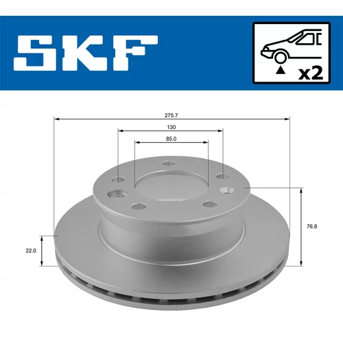 Brzdový kotúč VKBD 80174 V2 /SKF/ - obr. 1
