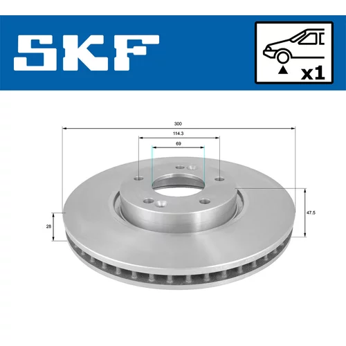 Brzdový kotúč VKBD 80236 V1 /SKF/ - obr. 1