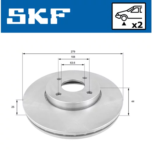 Brzdový kotúč VKBD 80271 V2 /SKF/ - obr. 1