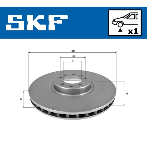 Brzdový kotúč VKBD 80335 V1 /SKF/ - obr. 1