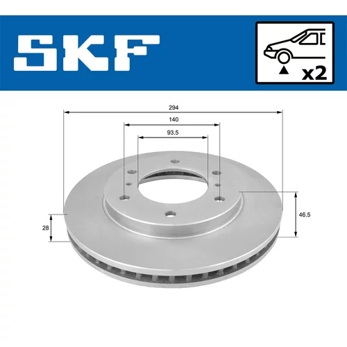 Brzdový kotúč VKBD 80340 V2 /SKF/ - obr. 1