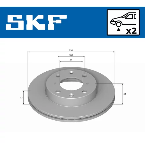 Brzdový kotúč VKBD 80878 V2 /SKF/ - obr. 1