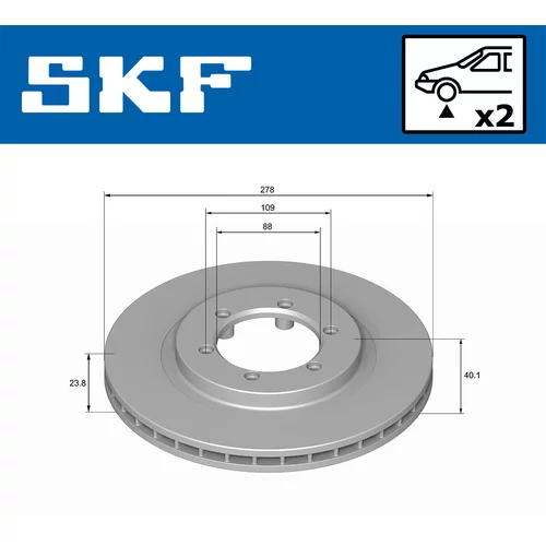 Brzdový kotúč VKBD 80918 V2 /SKF/ - obr. 1