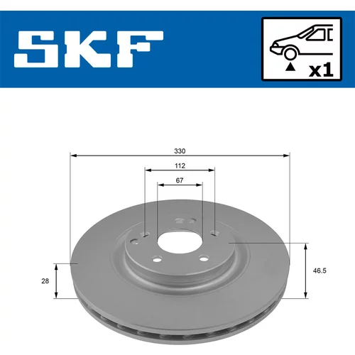 Brzdový kotúč VKBD 81217 V1 /SKF/ - obr. 1