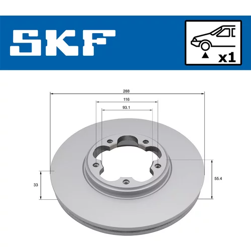 Brzdový kotúč SKF VKBD 81389 V1