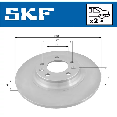 Brzdový kotúč VKBD 90022 S2 /SKF/ - obr. 1