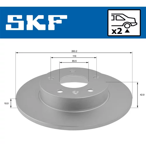 Brzdový kotúč VKBD 90115 S2 /SKF/ - obr. 1