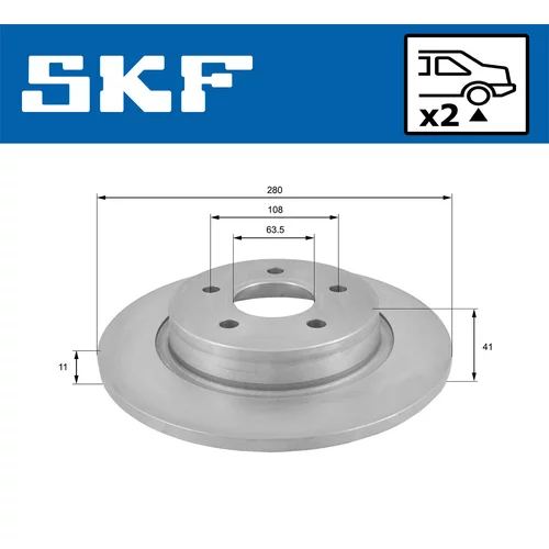 Brzdový kotúč VKBD 90203 S2 /SKF/ - obr. 1