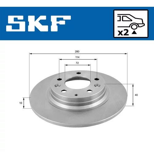 Brzdový kotúč VKBD 90235 S2 /SKF/ - obr. 1