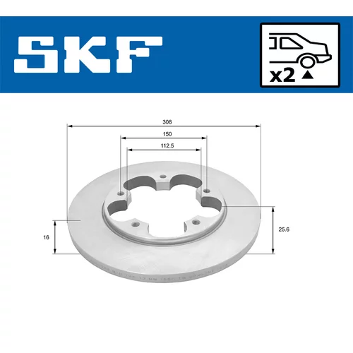 Brzdový kotúč VKBD 90460 S2 /SKF/ - obr. 1