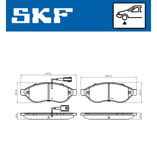 Sada brzdových platničiek kotúčovej brzdy VKBP 80009 E /SKF/ - obr. 4