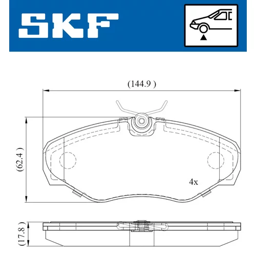 Sada brzdových platničiek kotúčovej brzdy VKBP 80034 /SKF/ - obr. 4