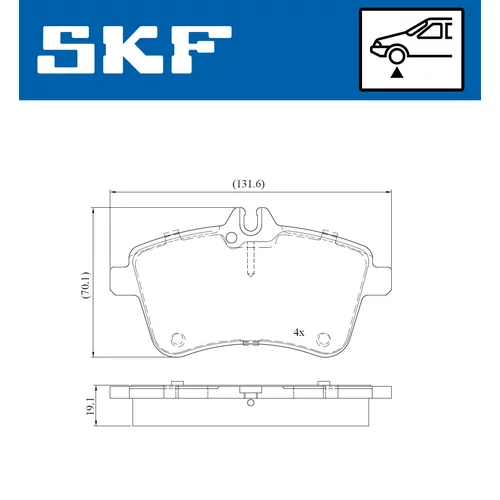 Sada brzdových platničiek kotúčovej brzdy VKBP 80126 /SKF/ - obr. 5