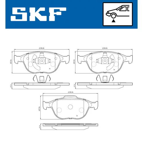 Sada brzdových platničiek kotúčovej brzdy VKBP 80219 /SKF/ - obr. 5